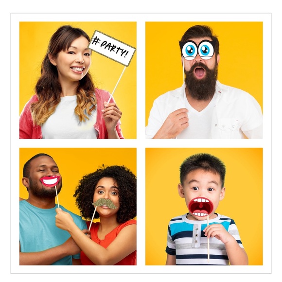 Way to Celebrate Photo Booth 20 Piece 9” Prop Set NWT - Picture 3 of 5